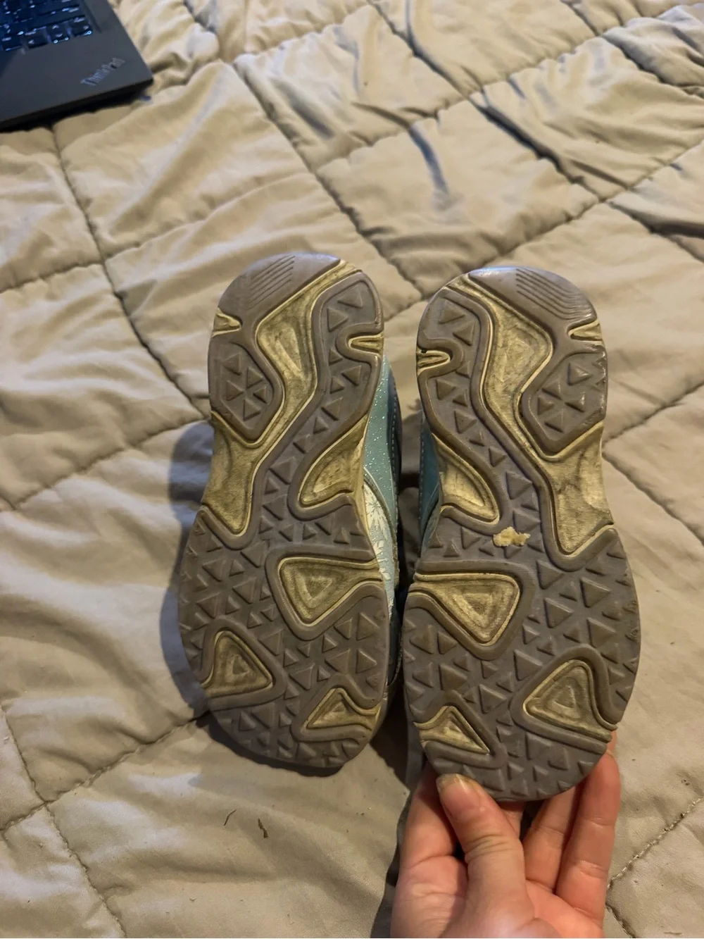 Disney Frozen Girls Silver Holographic Snowflake Sneakers